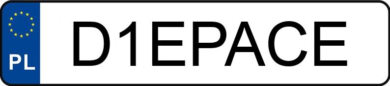 Numer rejestracyjny D1EPACE posiada JAGUAR E-Pace 2.0 i4D MR`17 E6 E-Pace 2.0 i4D MR`17 E6