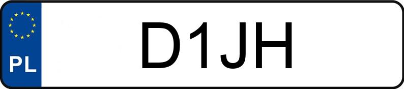 Numer rejestracyjny D1JH posiada DODGE CHARGER