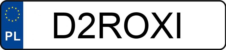Numer rejestracyjny D2ROXI posiada SMART FORTWO