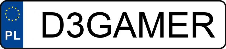 Numer rejestracyjny D3GAMER posiada TOYOTA SUPRA