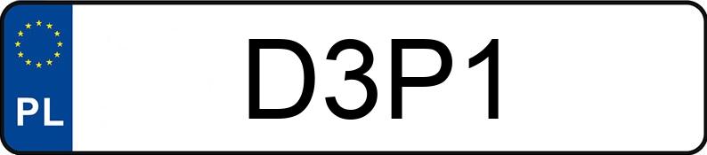 Numer rejestracyjny D3P1 posiada JEEP WRANGLER Numer rejestracyjny D3P1 posiada JEEP WRANGLER