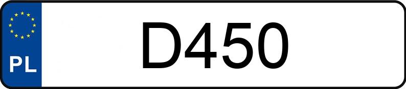 Numer rejestracyjny D450 posiada CADILLAC ESCALADE