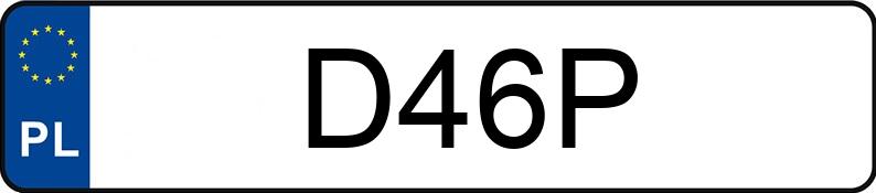 Numer rejestracyjny D46P posiada FORD FOCUS