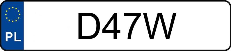 Numer rejestracyjny D47W posiada DODGE SPIRIT Numer rejestracyjny D47W posiada DODGE SPIRIT