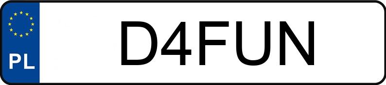 Registreringsnummeret D4FUN har AUDI A4 2.0 TFSI MR`12 E5 B8 A4 2.0 TFSI MR`12 E5 B8