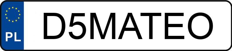 Numer rejestracyjny D5MATEO posiada BMW 330 Coupe Diesel DPF MR`06 E4 E92 330 Coupe Diesel DPF MR`06 E4 E92