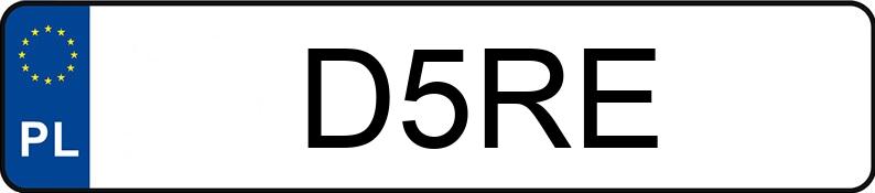 Numer rejestracyjny D5RE posiada DODGE CHALLENGER