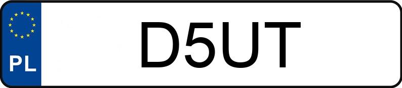 Numer rejestracyjny D5UT posiada MAZDA MX-5 1.6 KAT