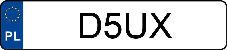 Numer rejestracyjny D5UX posiada BMW M 5 5.0 MR`04 E4 E60 Aut.