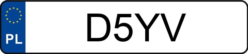 Numer rejestracyjny D5YV posiada DODGE DURANGO