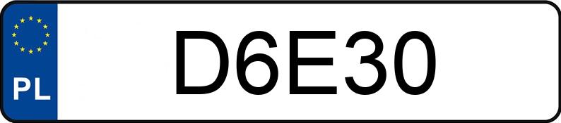 Numer rejestracyjny D6E30 posiada BMW 320I Numer rejestracyjny D6E30 posiada BMW 320I