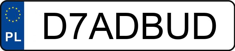 Numer rejestracyjny D7ADBUD posiada VOLKSWAGEN AMAROK