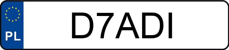 Numer rejestracyjny D7ADI posiada MERCEDES-BENZ CLA 200 MR`23 E6 118 CLA 200 MR`23 E6 118