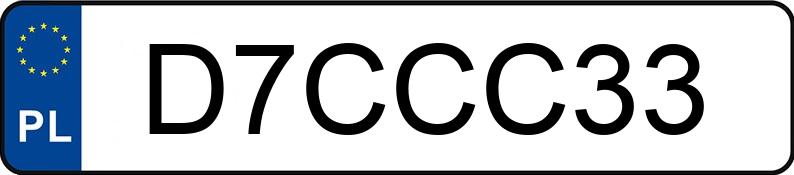 Numer rejestracyjny D7CCC33 posiada VOLVO V60