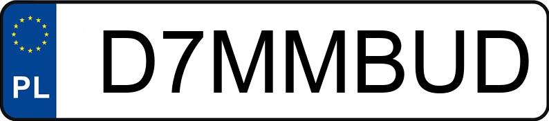 Numer rejestracyjny D7MMBUD posiada BMW 750 Diesel DPF MR`15 E6 G11/G12 xDrive Steptronic