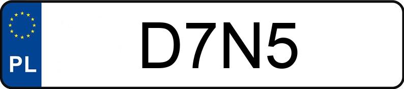 Numer rejestracyjny D7N5 posiada DODGE RAM 1500 5.7