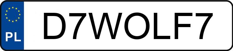 Numer rejestracyjny D7WOLF7 posiada PORSCHE Cayenne II 3.0 DPF MR`10 E5 Diesel Tiptronic S