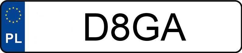 Numer rejestracyjny D8GA posiada FIAT 500 Numer rejestracyjny D8GA posiada FIAT 500