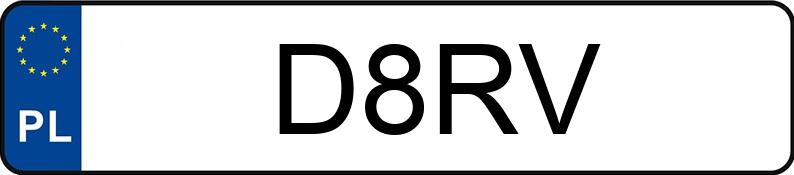 Numer rejestracyjny D8RV posiada SUZUKI Grand Vitara 2.5 MR`98 E2 4WD Aut.