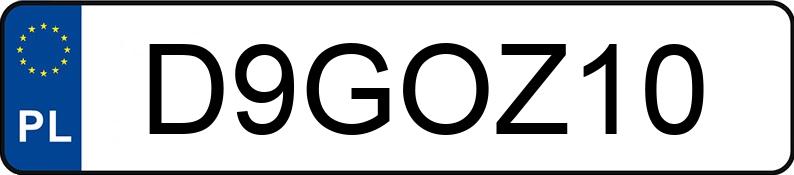 Numer rejestracyjny D9GOZ10 posiada BMW M4