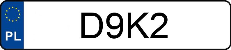 Numer rejestracyjny D9K2 posiada RAM RAM 1500 5.7 V8 MR`19 E6 3.5t REBEL Crew AWD