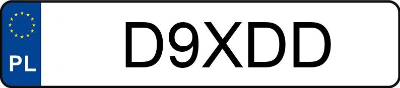 Numer rejestracyjny D9XDD posiada BMW Seria 4