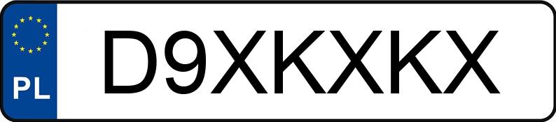 Numer rejestracyjny D9XKXKX posiada BMW M4