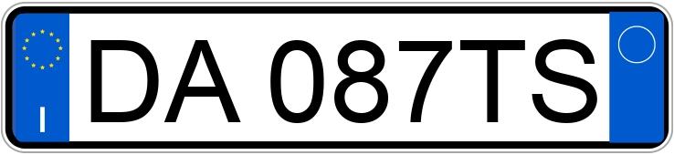 Numer rejestracyjny DA087TS posiada LANCIA Musa