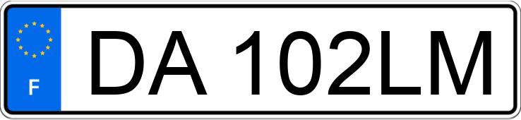 Numer rejestracyjny DA102LM posiada PEUGEOT 107