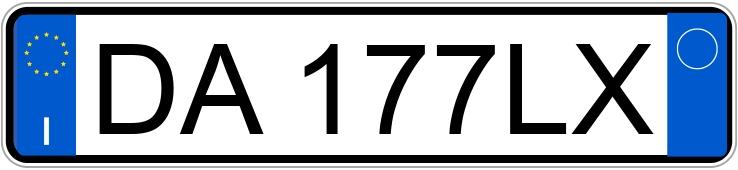 Numer rejestracyjny DA177LX posiada FIAT Panda 2a serie