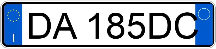 Numer rejestracyjny DA185DC posiada FIAT Panda 2a serie