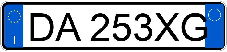 Numer rejestracyjny DA253XG posiada ALFA ROMEO 147 2a serie