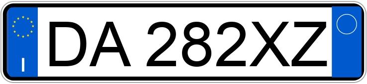 Numer rejestracyjny DA282XZ posiada FORD Fiesta 5a serie