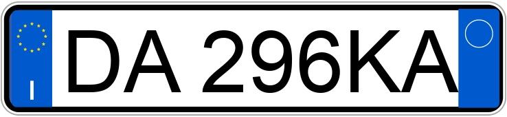 Numer rejestracyjny DA296KA posiada BMW Serie 3
