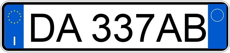 Numer rejestracyjny DA337AB posiada FIAT Doblo 2a serie