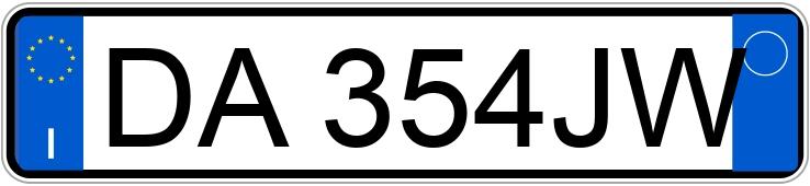Numer rejestracyjny DA354JW posiada VOLKSWAGEN Golf 5a serie