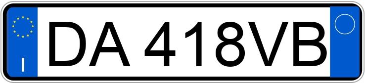 Numer rejestracyjny DA418VB posiada SUZUKI Jimny 3a serie