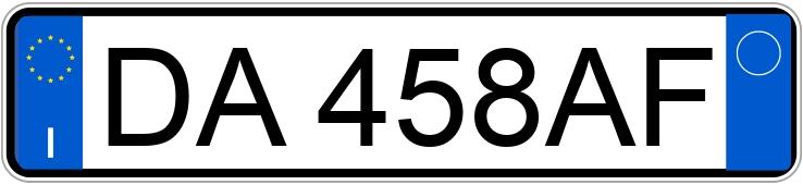 Numer rejestracyjny DA458AF posiada BMW X3