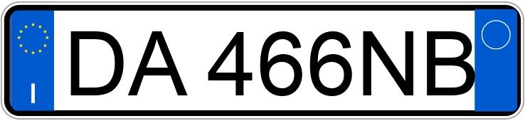 Numer rejestracyjny DA466NB posiada FIAT Idea