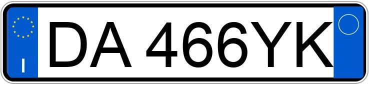 Numer rejestracyjny DA466YK posiada PEUGEOT 307