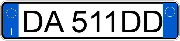 Numer rejestracyjny DA511DD posiada OPEL Meriva 1a serie