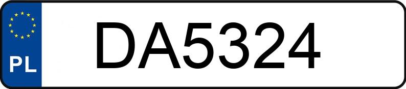 Numer rejestracyjny DA 5324 posiada Gaz /fso Warszawa m20 /gaz 24 pabieda - DA5324