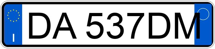 Numer rejestracyjny DA537DM posiada FIAT Panda 2a serie