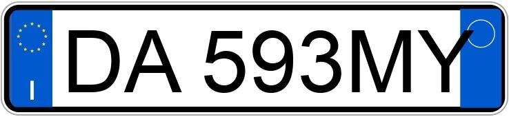 Numer rejestracyjny DA593MY posiada ALFA ROMEO 147 2a serie