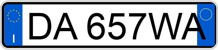 Numer rejestracyjny DA657WA posiada OPEL Zafira 2a serie