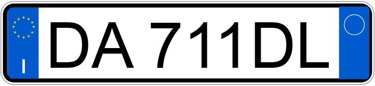 Numer rejestracyjny DA711DL posiada FIAT Panda 2a serie Numer rejestracyjny DA711DL posiada FIAT Panda 2a serie