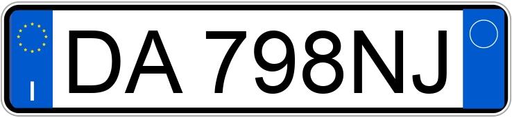 Numer rejestracyjny DA798NJ posiada FIAT Idea