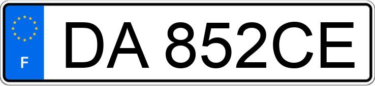 Registreringsnummeret DA852CE har PEUGEOT 205 GENERATION