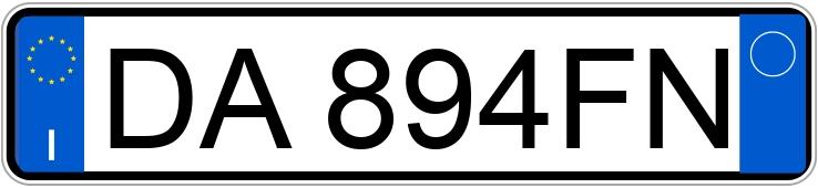 Numer rejestracyjny DA894FN posiada FIAT Grande Punto