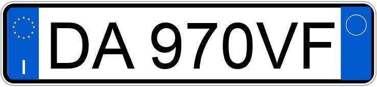 Numer rejestracyjny DA970VF posiada VOLKSWAGEN Golf 5a serie